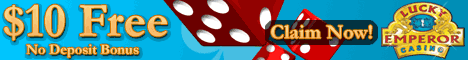 Part of the Rewards Affiliates network, you can expect great weekly and monthly offers on top of the $110 sign up bonus with $10 free no deposit at Lucky Emperor Online Casino. Offering the best video poker available online and payouts are quick and easy to manage.