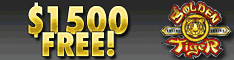 1500 free spins at Goldent Tiger Casino!