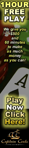 500 and one hour free at Captain Cooks Casino!